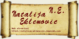 Natalija Eklemović vizit kartica